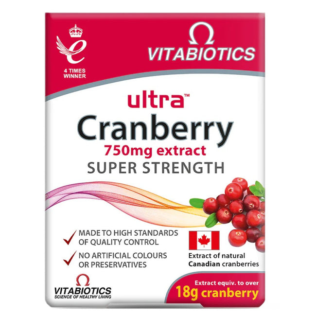 Vitabiotics Ultra Cranberry 750mg suplement diety 30 tabletek