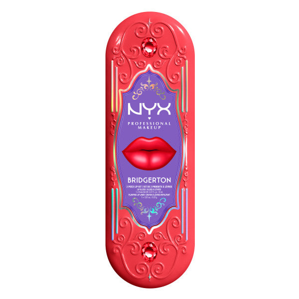 NYX Professional MakeUp Bridgerton Royal Treasures 2-Piece Lip Kit zestaw błyszczyk i konturówka 2szt.