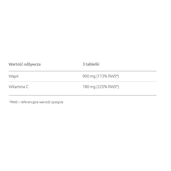 Zdrovit Calcium + Witamina C suplement diety 20 tabletek musujących
