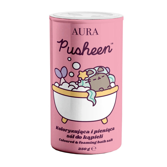 Pusheen Coloured & Foaming Bath Salt koloryzująca i pieniąca sól do kąpieli 250g