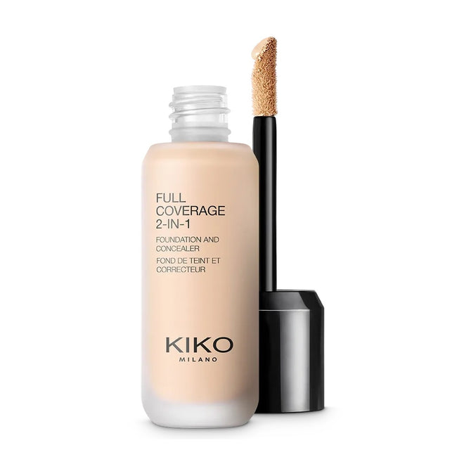 KIKO Milano Full Coverage 2-In-1 Foundation & Concealer mocno kryjący podkład i korektor 2 w 1 WR01 Warm Rose 25ml