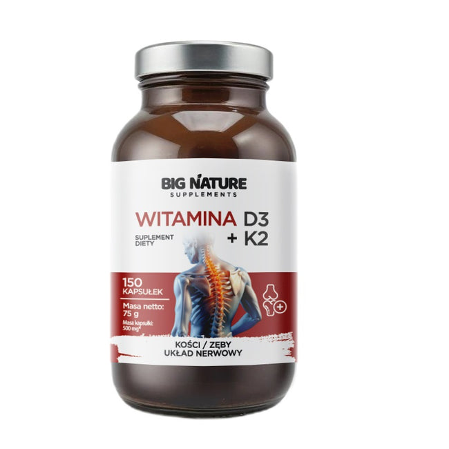 Big Nature Witamina D3 + K2 suplement diety 150 kapsułek