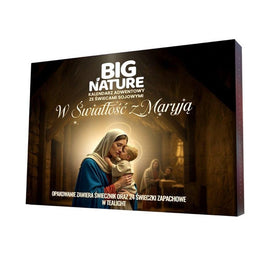 Big Nature W Światłość z Maryją kalendarz adwentowy ze świecami sojowymi i świecznikiem 24szt