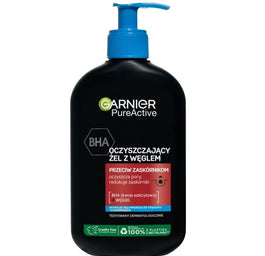 Garnier Pure Active oczyszczający żel przeciw zaskórnikom z kwasem BHA i węglem 250ml