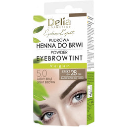 Delia Eyebrow Expert pudrowa henna do brwi 5.0 Jasny Brąz 4g