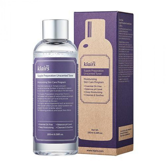 Klairs Supple Preparation Unscented Toner nawilżający tonik do twarzy 180ml