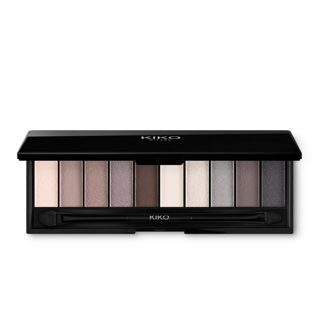 KIKO Milano Smart Eyeshadow Palette paleta 10 cieni do powiek z podwójnym aplikatorem