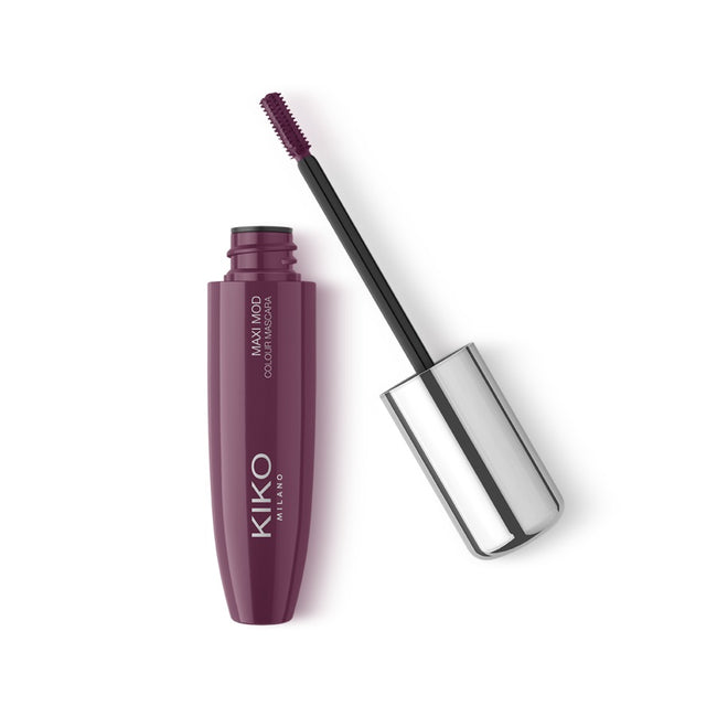 KIKO Milano Maxi Mod Colour Mascara kolorowy tusz do rzęs z małym aplikatorem dla maksymalnej objętości 03 Plum 12ml