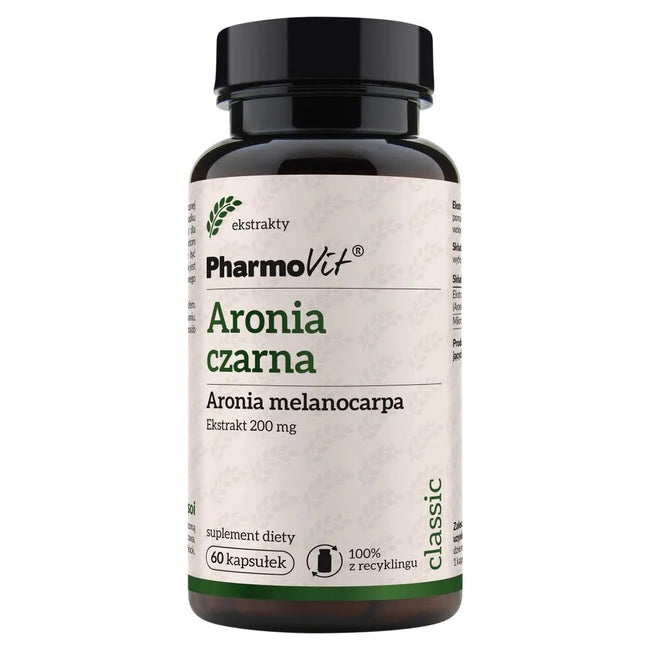 Pharmovit Aronia czarna Ekstrakt 200 mg suplement diety 60 kapsułek