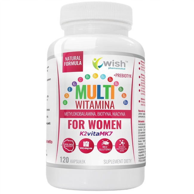 WISH Pharmaceutical Multiwitamina + Prebiotyk For Women suplement diety 120 kapsułek