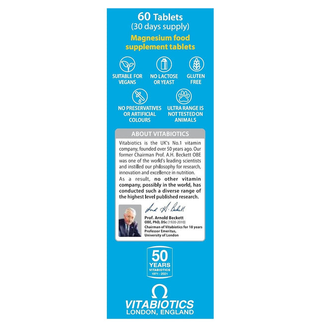 Vitabiotics Ultra Magnesium 375mg suplement diety 60 tabletek