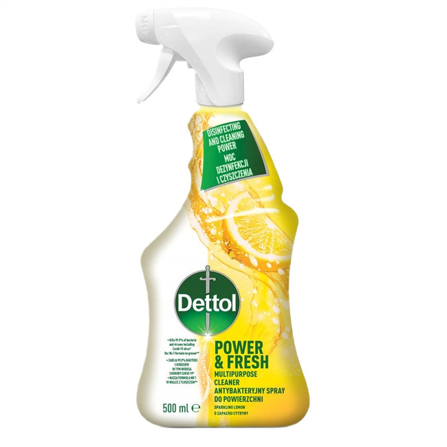 Dettol Power&Fresh antybakteryjny spray do powierzchni o zapachu cytryny 500ml