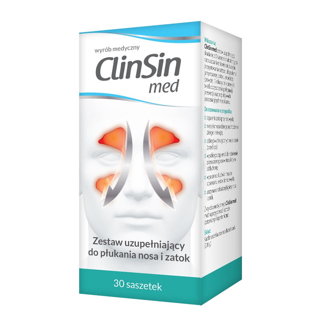 ClinSin Med zestaw uzupełniający do płukania nosa i zatok 30 saszetek