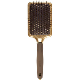 Olivia Garden Expert Care Rectangular prostokątna szczotka z nylonowym włosiem Gold&Brown L