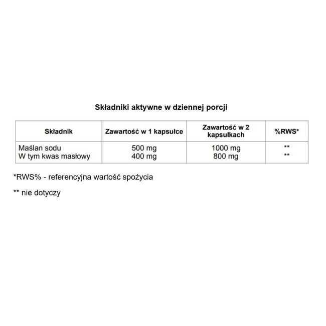 Olma Pharm Maślan Sodu Forte Plus suplement diety 100 kapsułek