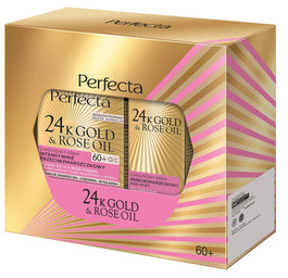 Perfecta 24K Gold & Rose Oil zestaw krem do twarzy 60+ 50ml + krem pod oczy 15ml