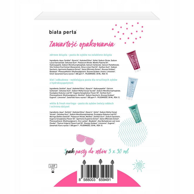 Biała Perła 3pak pasty do zębów 3x30ml