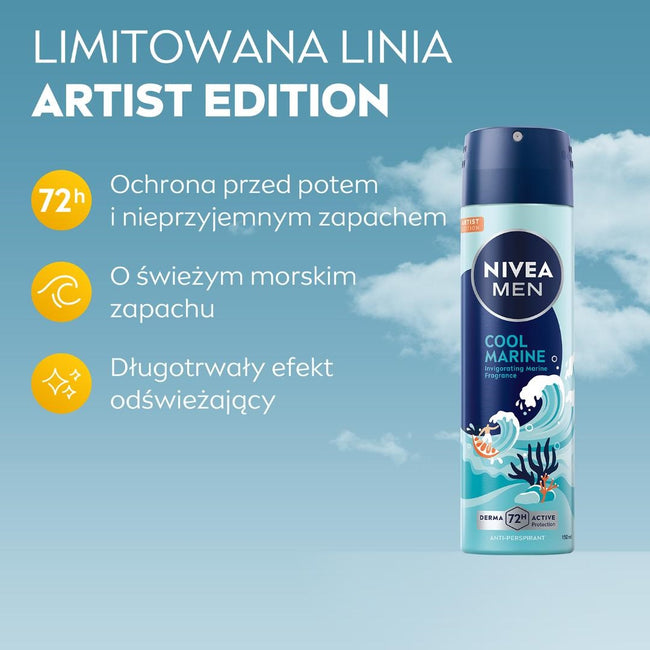 Nivea Men Cool Marine antyperspirant spray 150ml