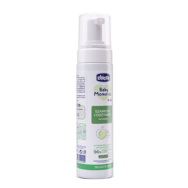 Chicco Baby Moments Kids szampon i odżywka dla skóry delikatnej 0m+ 150ml