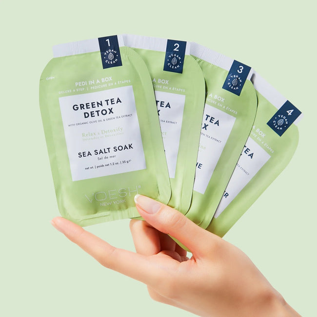 VOESH Pedi Moments zestaw do 4-etapowego pedicure Green Tea Detox