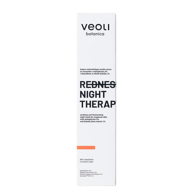 Veoli Botanica Redness Night Therapy kojąco-rozświetlająca maska nocna na naczynka 50ml
