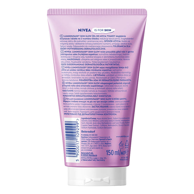 Nivea Luminous630® Skin Glow żel do mycia twarzy 150ml