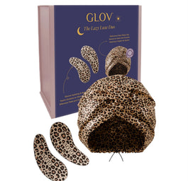 Glov The Lazy Luxe Duo zestaw silikonowe płatki pod oczy + satynowy czepek do spania
