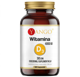 Yango Witamina D3 4000 IU na 365 dni suplement diety 365 kapsułek