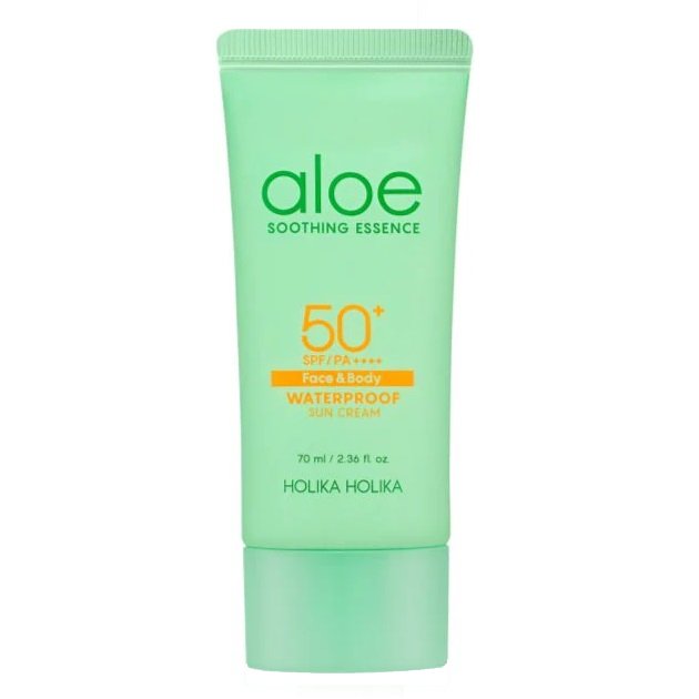 HOLIKA HOLIKA Aloe Soothing Essence Face & Body Waterproof Sun Cream SPF50+ krem przeciwsłoneczny do twarzy i ciała 70ml