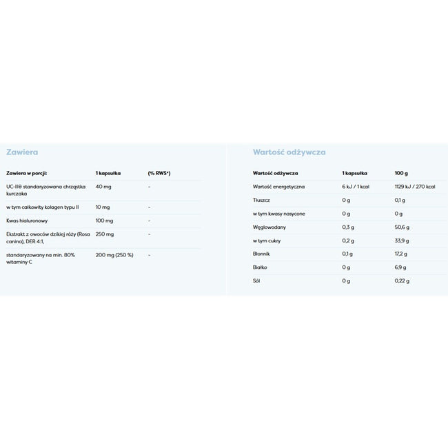 Osavi Kolagen typu II z kwasem hialuronowym suplement diety 60 kapsułek