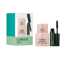 Clinique Gift Set zestaw Moisture Surge zestaw krem do twarzy 15ml + All About Eyes krem pod oczy 5ml + High Impact Mascara tusz do rzęs 3.5ml (100% off)