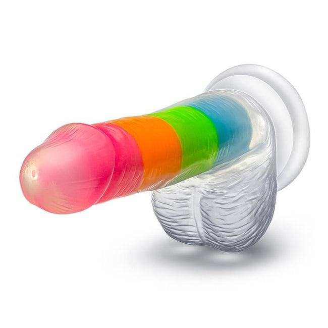Blush Neo Elite Rainbow Rave dildo świecące w ciemności 16.5cm