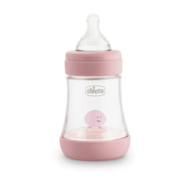 Chicco Perfect5 butelka antykolkowa ze smoczkiem silikonowym przepływ wolny 0m+ Girl 150ml