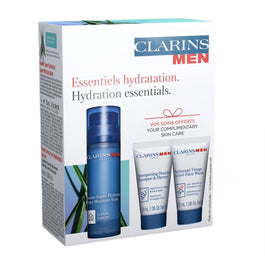 Clarins ClarinsMen zestaw balsam nawilżający 50ml + żel pod prysznic 30ml + żel do mycia twarzy 30ml + serum pod oczy 0.9ml