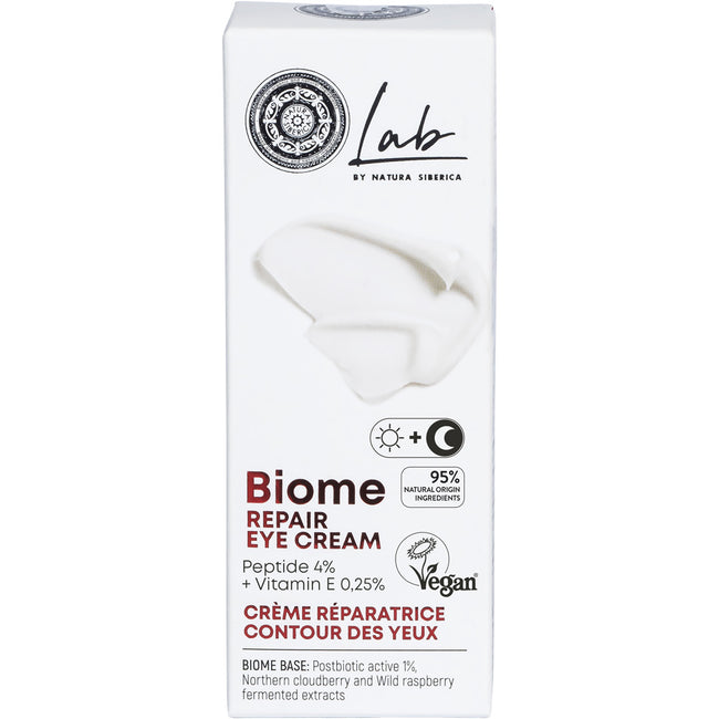 Natura Siberica Lab Biome regenerujący krem pod oczy z Peptide Syn®- Ake 4% i witaminą E 0.25% 10ml