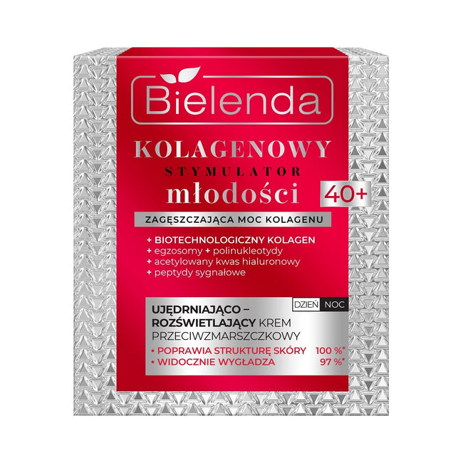 Bielenda Kolagenowy Stymulator Młodości ujędrniająco-rozświetlający krem przeciwzmarszczkowy 40+ 50ml