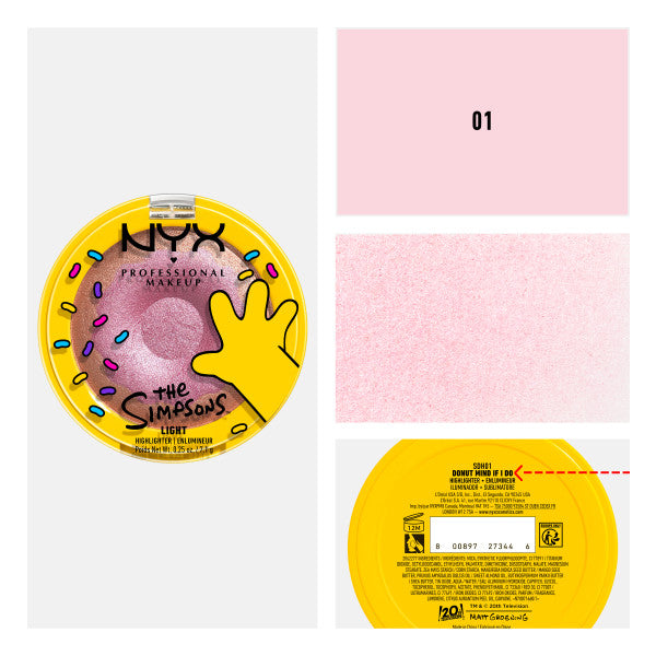 NYX Professional MakeUp Homer Simpson Donut rozświetlacz do twarzy 7.1g