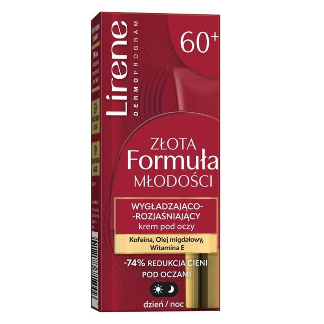 Lirene Złota Formuła Młodości wygładzająco-rozjaśniający krem pod oczy 15ml