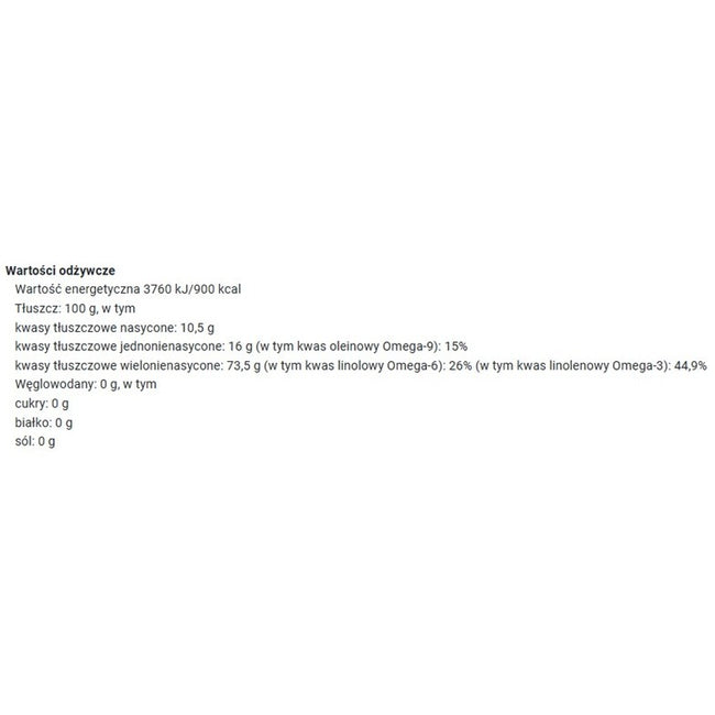 Big Nature Olej dla seniorki tłoczony na zimno 250ml