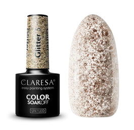 Claresa Color Soak Off UV/LED Glitter lakier hybrydowy 5g