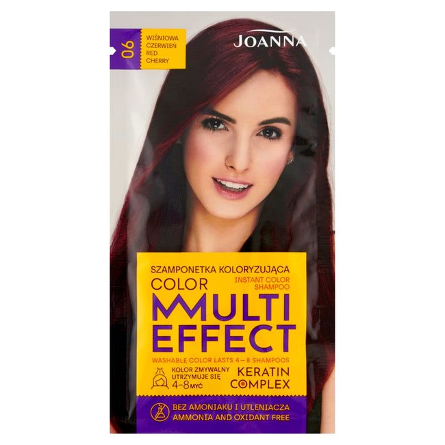 Joanna Multi Effect Color szamponetka koloryzująca 06 Wiśniowa Czerwień 35g