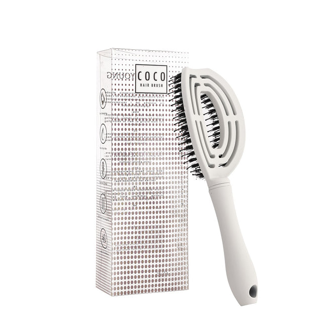Sister Young Coco Hair Brush szczotka do włosów z włosiem dzika White