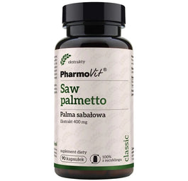 Pharmovit Saw palmetto Palma sabałowa 400 mg suplement diety 90 kapsułek