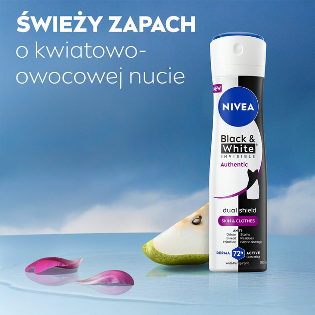 Nivea Black&White Invisible Authentic antyperspirant spray 150ml