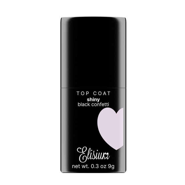 Elisium Top Coat Shiny top do lakierów hybrydowych Black Confetti 9g