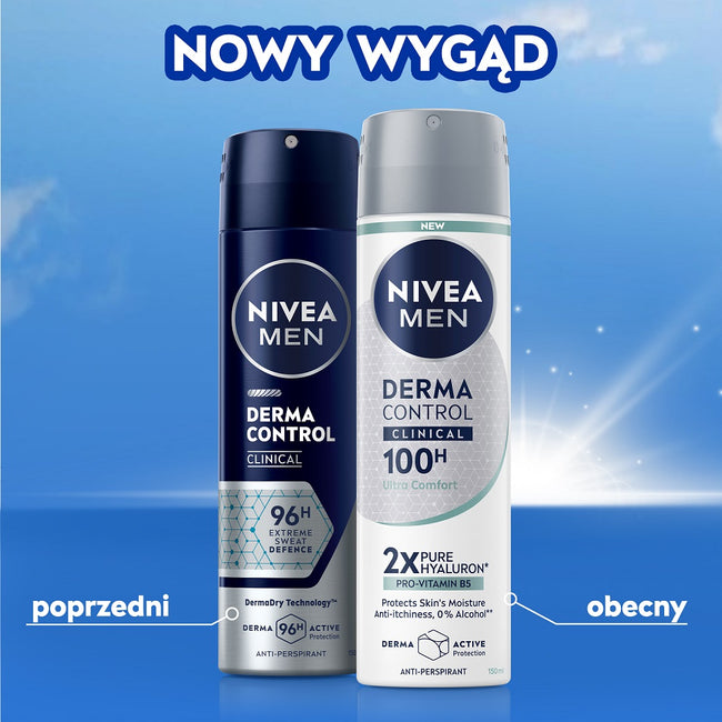 Nivea Men Derma Control Clinical Ultra Comfort antyperspirant spray 150ml
