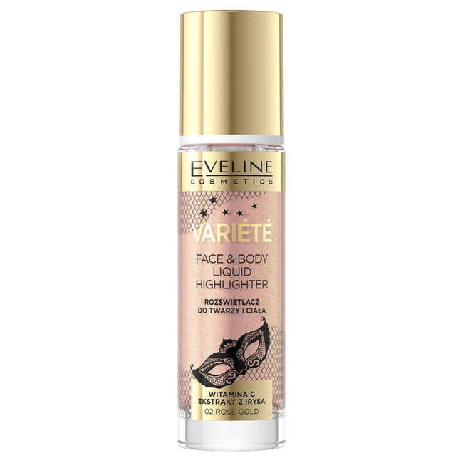 Eveline Cosmetics Variete Liquid Highlighter płynny rozświetlacz do twarzy i ciała