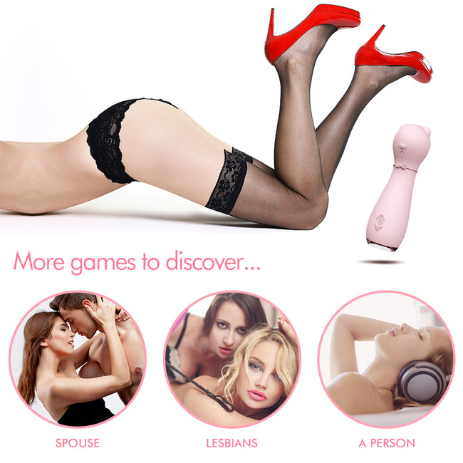 S-HANDE Bonnie wibrator podświetlany w kształcie kota z 9 trybami wibracji Light Pink