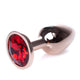 MyLove Butt Plug Collection Jewellery metalowy korek analny Silver Red