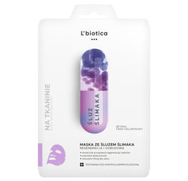 L'biotica Maska na tkaninie ze śluzem ślimaka - błyskawiczna regeneracja 23ml